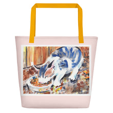 Load image into Gallery viewer, TOTE &amp; BEACH BAG - KITTEN&#39;S DINNER
