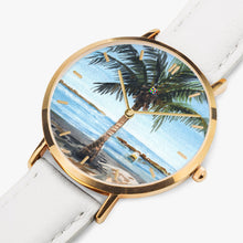 Load image into Gallery viewer, Ultra-Thin Leather Strap Quartz Watch (Rose Gold With Indicators) - ONE PALM
