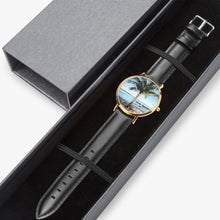 Load image into Gallery viewer, Ultra-Thin Leather Strap Quartz Watch (Rose Gold With Indicators) - ONE PALM
