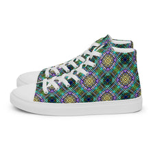 Load image into Gallery viewer, Men’s high top canvas shoes - PILLAR GREENYELLOW
