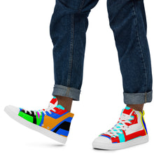 Load image into Gallery viewer, Men’s high top canvas shoes- SQ14-V1 - FLAMES

