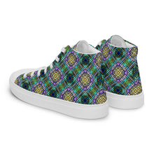 Load image into Gallery viewer, Men’s high top canvas shoes - PILLAR GREENYELLOW
