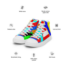 Load image into Gallery viewer, Men’s high top canvas shoes- SQ13-V1 - POD
