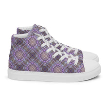 Load image into Gallery viewer, Men’s high top canvas shoes - PILLARS VIOLET
