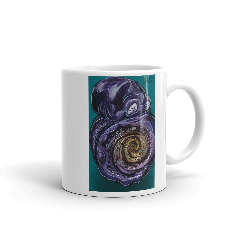 White glossy mug - HYPTO OCTO SOLO