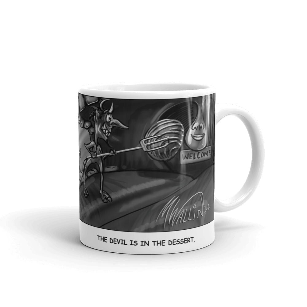 White glossy mug - The Devil Is In The Dessert