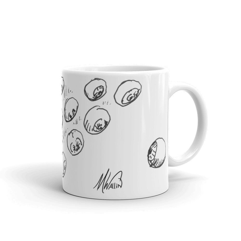 White glossy mug - 9EYES