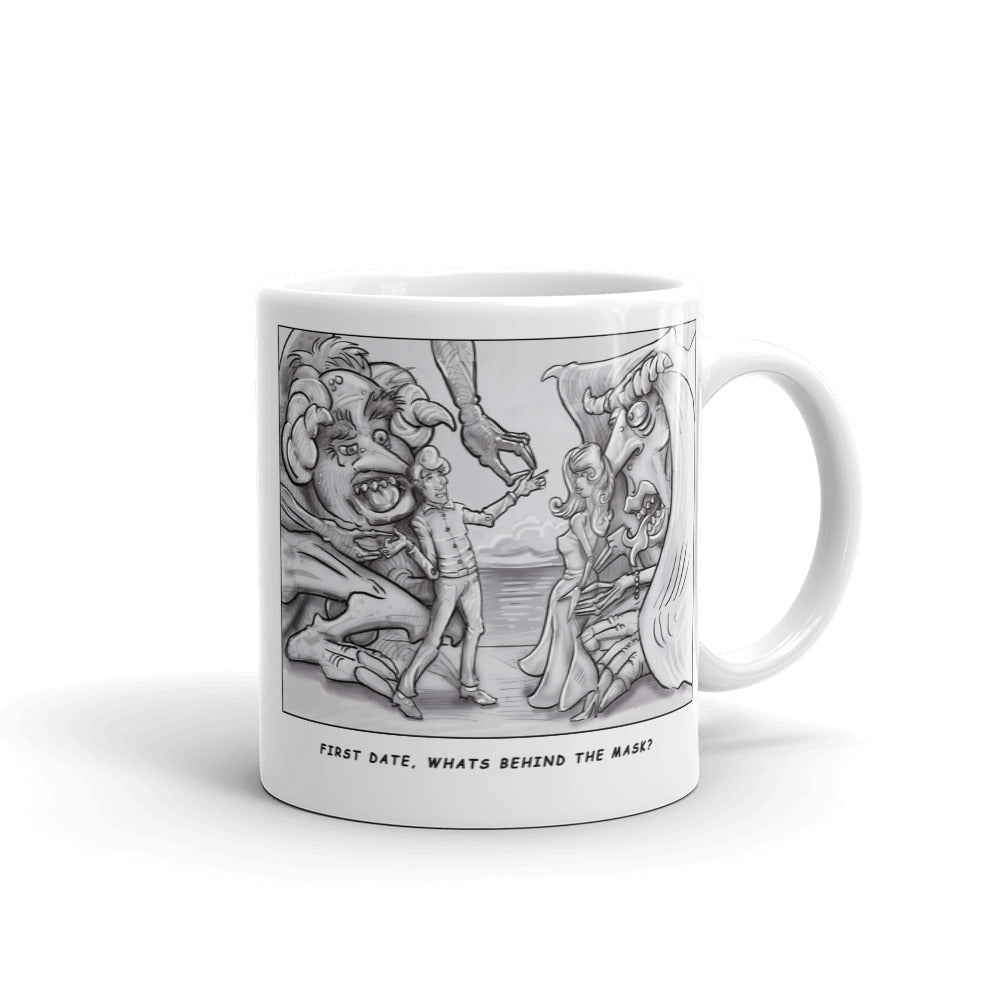 White glossy mug - First Date