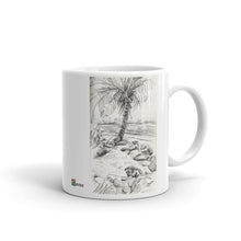 Load image into Gallery viewer, White glossy mug - PALM ON THE ROCKS
