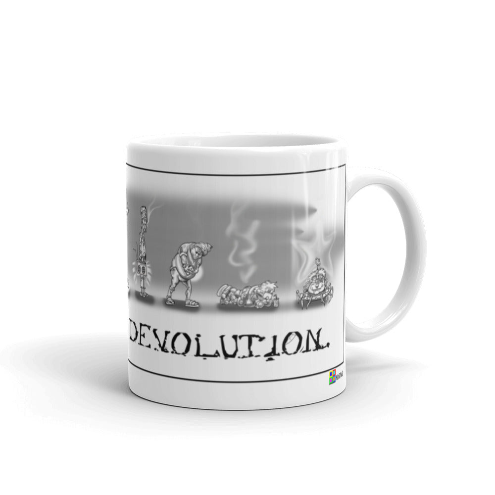 White glossy mug - AQUATIC APE DEVOLUTION