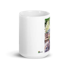 Load image into Gallery viewer, White glossy mug - FEEDING PIDGEONS SHARP
