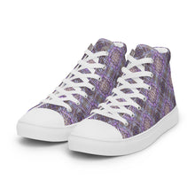 Load image into Gallery viewer, Women’s high top canvas shoes - PILLARS VIOLET

